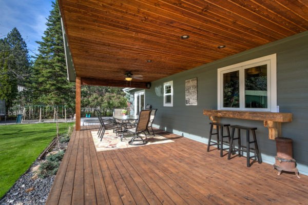 Restored covered back deck