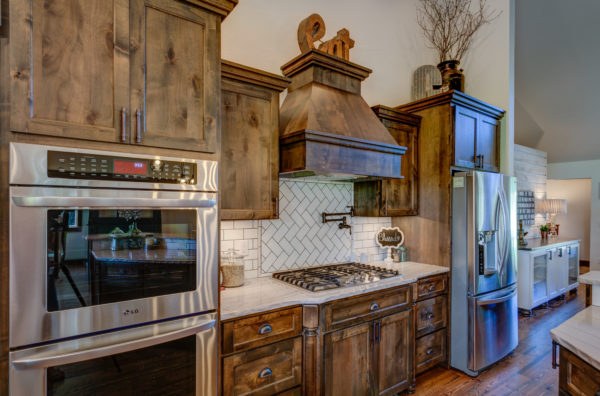 Restored kitchen cabinetry detail
